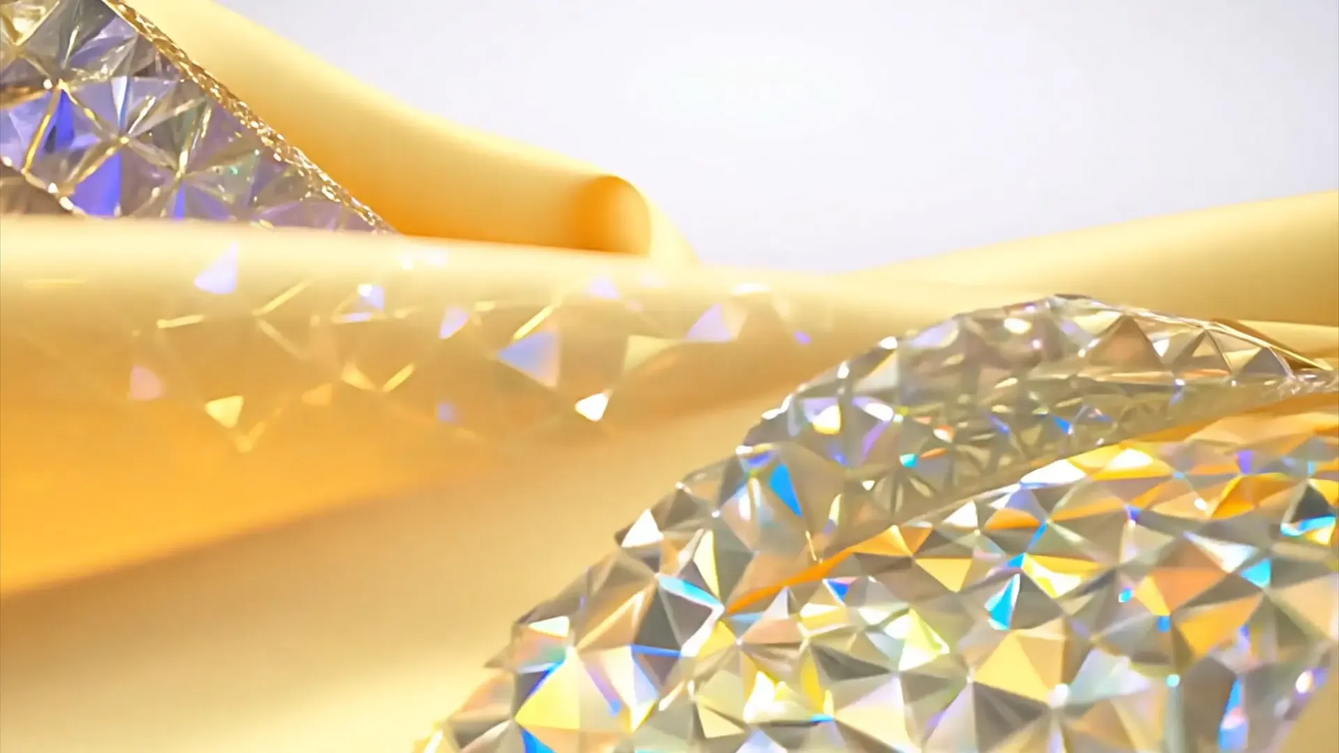 Shimmering Gold and Crystal Particle Background for Title Animation